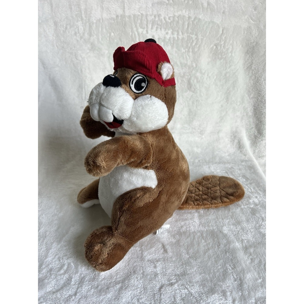 JAAG Buc-ees Beaver Mascot 10" Plush Stuffed‎ Animal Red Hat